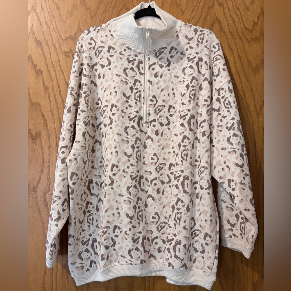 Aerie Leopard Print Sweatshirt - Picture 3 of 5